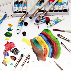 Juego Profesional de 10 Pinceles de Pelo de Nailon con Mango de Madera para Acuarela, Acrílico y Óleo, Suministros de Arte para <span class=keywords><strong>Dibujo</strong></span> - Product Image 4