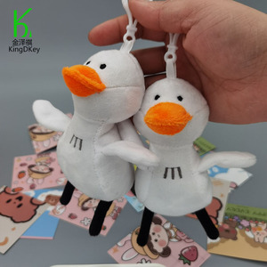 Fábrica al por mayor OEM y ODM creativo pequeño pato blanco muñeca juguetes de peluche llavero para <span class=keywords><strong>fiesta</strong></span> temática regalos niños regalos llavero de peluche - Product Image 6