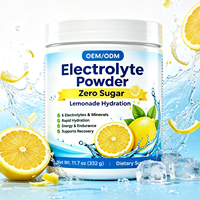 Poudre d'électrolytes pour adultes en marque blanche OEM, mélange de boissons sans sucre, supplément d'hydratation, formule personnalisée de sodium, potassium, magnésium