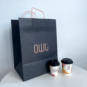 Bolsas de Papel Kraft Blancas Resistentes a Desgarros con Recubrimiento UV para Clínica, <span class=keywords><strong>Farmacia</strong></span>, Banco, Centro Comercial, Compras, Regalos, Comida para Llevar, Café, Té, con Asas - Product Image 1