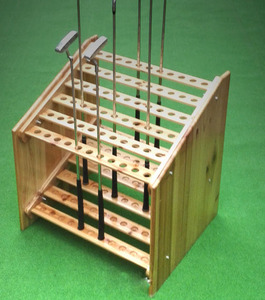 Support de support de <span class=keywords><strong>club</strong></span> de golf en bois, présentoir de stockage de <span class=keywords><strong>club</strong></span> de golf pour <span class=keywords><strong>66</strong></span> clubs - Product Image 1