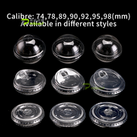 Gobelets en plastique personnalisés de 12 oz, 16 oz, 32 oz avec couvercles de 98 mm et pailles pour Boba, Bubble Tea, café, smoothie, fête