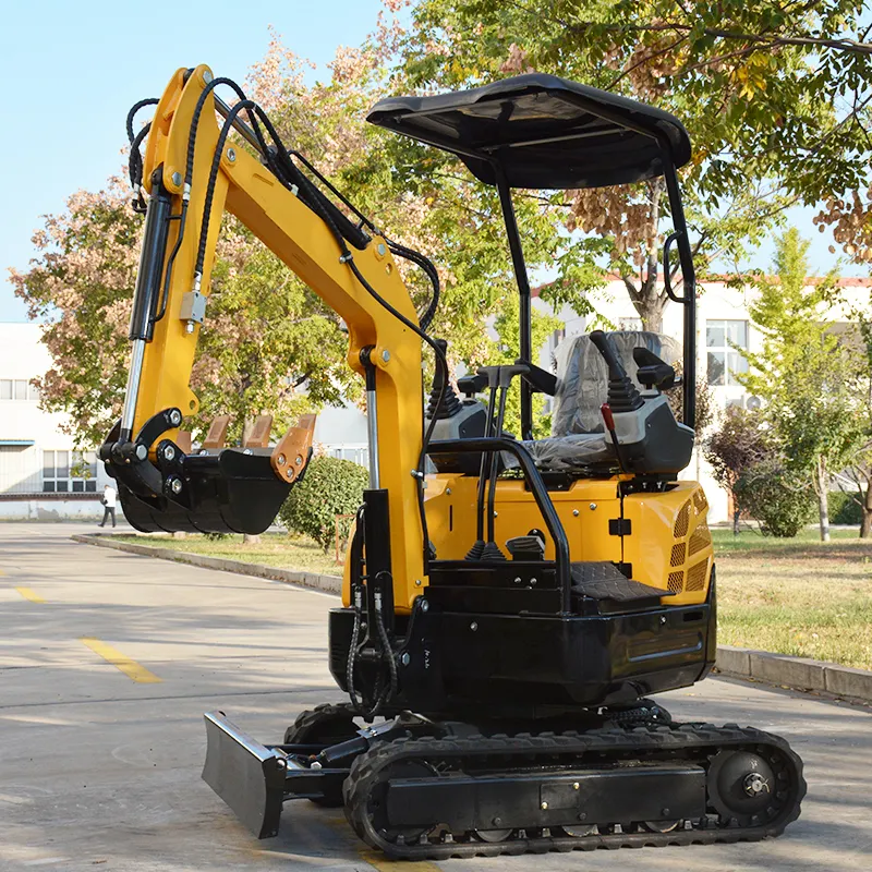 Mesin ekskavator Shandong 1000kg ekskavator Mini 1ton, ekskavator Backhoe ekspor ke Jerman AS Inggris Prancis Australia