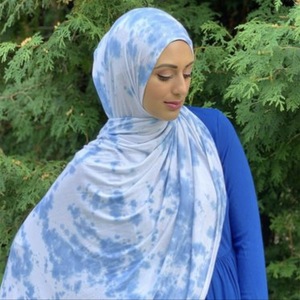 Thiết kế thời trang vải tốt sẵn sàng để mặc phương thức Tie Die hijab mềm phụ nữ Viscose cotton jersey chiếc khăn - Product Image 3