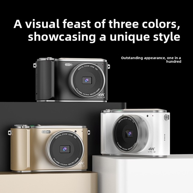 Digital CCD Mirrorless Camera SD Card Lithium Battery 2-3" Screen HD Pixel Selfie Photography Travel Micro Long Focus