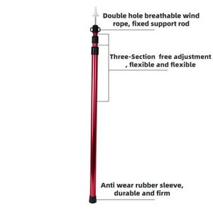 Supports de mât d'auvent à vente chaude, multi-sections, extension, 3 sections, aluminium 6061, diamètre 30 mm, 230 cm de long - Product Image 3