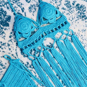 Crochet <b>Bikini</b> <b>Set</b> with FringesHandmade Happiness - Product Image 1