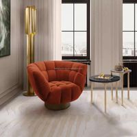 Fauteuil de luxe léger et rotatif pour une personne pour le salon fauteuil de loisirs pour le petit balcon familial