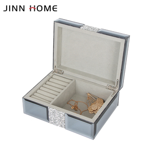 <span class=keywords><strong>Bling</strong></span> nghiền nát kim cương nhân đôi hộp đồ trang sức đính lưu trữ Organizer cho phụ nữ & Cô Gái dây chuyền bông tai đồ trang sức khác mặt hàng - Product Image 2