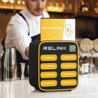 Relink Charge rapide 8000Mah Station de location de batterie externe partagée Station de charge mobile à 8 emplacements