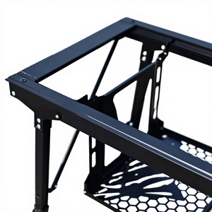 Modern Metal Outdoor <strong>Camping</strong> 3-4 <strong>Unit</strong> Shallow Hanging Rack-Foldable Expandable <strong>Storage</strong> Base Portable - Product Image 3