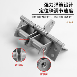 บานพับสปริง Zuogang ขนาด 4 นิ้ว 90 องศา ตัวปิดประตูอัตโนมัติสำหรับประตูไม้ - Product Image 3