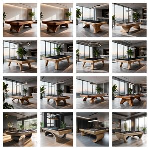 Mesa de <span class=keywords><strong>Billar</strong></span> Profesional de Alta Gama, Moderna y Lujosa, de 7, 8 y 9 pies, de Madera Sólida, para Snooker/<span class=keywords><strong>Billar</strong></span>, Mesa de Comedor Interior, Mesa de Pool - Product Image 6