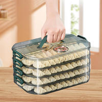 Boîte alimentaire empilable en PET de qualité supérieure avec fermoirs à boucle, transparente comme du cristal, pour pique-nique, portable, pour viande congelée