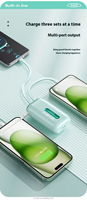 2024 Offre Spéciale cadeau charge trésor 10000 mAh auto-câble cadeau banque d'alimentation rapide partage mini alimentation Mobile compacte