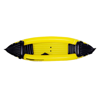 Kayak jaune personnalisé pour 3 personnes, radeau gonflable en eau blanche, bateau de kayak en pvc, bateau de pêche gonflable
