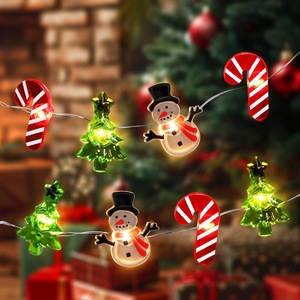 Christmas <b>LED</b> String <b>Lights</b> Snowman Candy Cane Tree Decorations Warm White Indoor Outdoor Holiday Lighting Accept Customiztion - Product Image 1