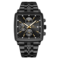 Montre de luxe pour homme VA VA VOOM, chronographe, cadran carré, unique, lumineuse, étanche, montre-bracelet pour homme, Montre De Luxe Homme