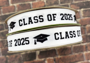Ruban de satin personnalisable pour la fête de remise des diplômes de la promotion 2025 – Emballage cadeau DIY – Félicitations diplômé - Product Image 4