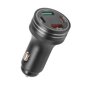 HNT 65W Digital Display Car Cigarette Lighter USB Charger 4 Port QC3.0 Car Charger Fast PD 30W Quick <strong>Charge</strong> Type <strong>C</strong> Car Charger - Product Image 3