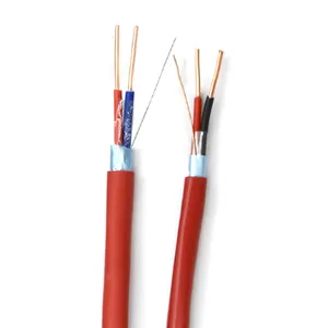 Cable de alarma contra incendios con aislamiento de PVC de alta calidad 22/4 trenzado de cobre multinúcleo blindado de 2 núcleos 16AWG UL
