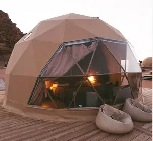 في الهواء الطلق فندق قبة الخيام الجاهزة للماء Glamping الجيوديسية قبة منزل خيمة فاخرة للمنتجع