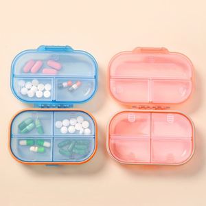Organisateur portable à 7 compartiments - Boîte à médicaments miniature à double fermeture pour pilules/vitamines, étui à pilules de voyage (multicolore) - Product Image 2