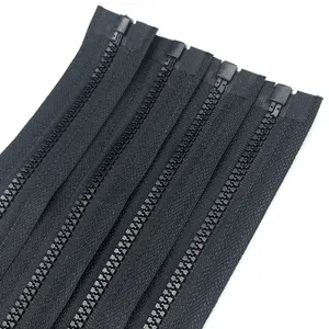 NO.3 Chunky PE Dây Kéo Tùy Chỉnh Mở Kết Thúc Zip Răng Nhựa 60Cm Nhựa Dây Kéo