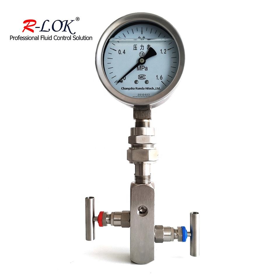 Swagelok Type 6000psi Block and Bleed Pressure Gauge Manifold
