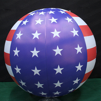 Ballon publicitaire gonflable pour défilés, ballon gonflable en PVC avec impression de drapeau américain