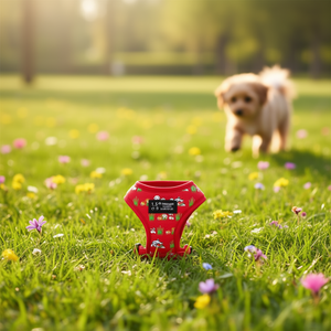 Imbracatura per Animali Domestici da 1,5 Pollici con Motivo Patchwork Adorabile di Cuccioli e Erba, Design Confortevole per Petto e Schiena - Product Image 2