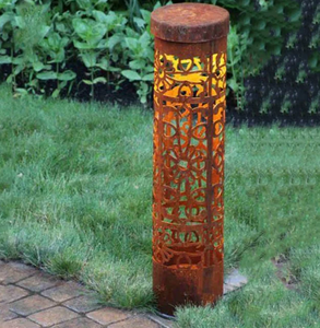 โคมไฟโลหะสีสนิมสไตล์อาร์ตเดโคสำหรับภายนอกอาคาร กันน้ำและทนทานต่อสภาพอากาศ ตั้งพื้นได้ ปรับแต่งขนาดได้ - Product Image 6