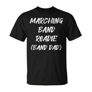 T-shirt pour homme adulte Marching Band Roadie Band Dad, col rond, manches courtes, impression sérigraphique, pour la rentrée scolaire et les cérémonies de remise des diplômes - Product Image 2