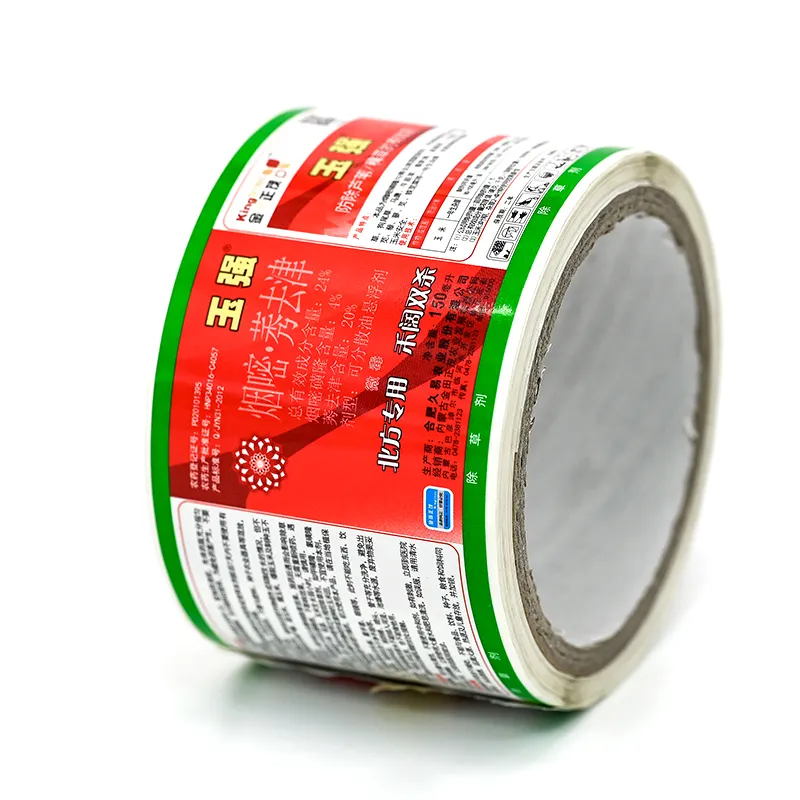 Manufacturer Chemical Herbicide Label For Plant Pesticide Label Dust Mite Bottle Packaging Label Sticker