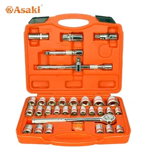 ASAKI 32pcs CRV 도구 키트 자동 수리 도구 자동차 수리 도구 상자 및 래칫 렌치 소켓 세트