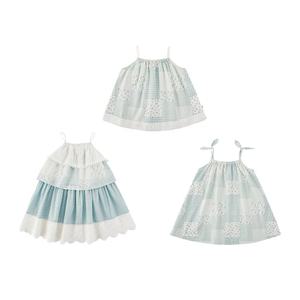 WX0006 cotone <span class=keywords><strong>elegante</strong></span> estate ricamo floreale per bambine canotta Casual all'ingrosso vestito da bambina vestito da bambina vestito di alta qualità - Product Image 5