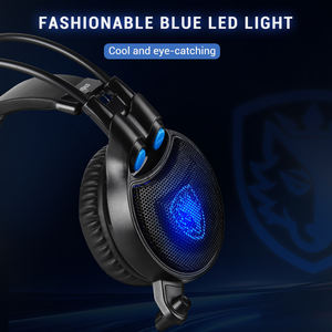 SADES หูฟังสำหรับเล่นเกมแบบมีสายรัดศีรษะแบบสวมศีรษะยืดหยุ่นน้ำหนักเบาหูฟังสำหรับเล่นเกมแบบครอบหูพร้อมไมค์ - Product Image 3