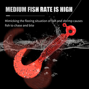 ชุดเหยื่อตกปลาแบบนิ่ม<span class=keywords><strong>2.5</strong></span>เหยื่อหนอนนิ่ม3.5กรัมเหยื่อตกปลาแบบซิลิโคนหัวตะขอจิ๊กโลหะสำหรับตกปลาเบสการจม - Product Image 3