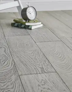 Moderno rústico gris blanco 14mm elegante cepillado francés roble suelo de madera de ingeniería suelo de madera dura