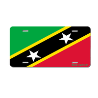 Plaques d'immatriculation personnalisées avec drapeau du Nigéria, plaque d'immatriculation nationale personnalisée, souvenir du pays, cadeau, plaque décorative