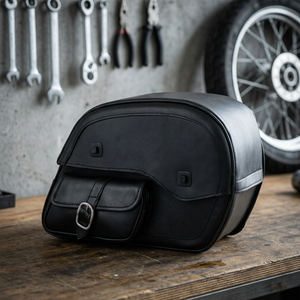 Ensemble de sacoches de selle de moto en cuir PU HMB-4136A, sac de voyage, sacoches de selle de moto - Product Image 3