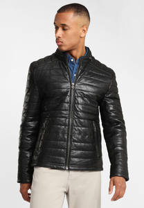 Chaqueta de cuero personalizable para hombre con piel de oveja de alta calidad, fibra de poliéster de burbuja suave, cremallera frontal interior, diseño elegante - Product Image 3