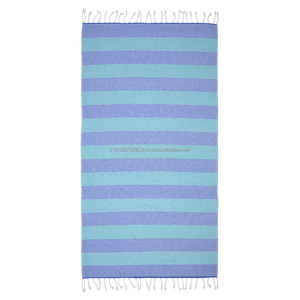 Toalla turca con respaldo de felpa Peshtemal Fouta al por mayor Pestemal Terry Soft OEM personalizado 100 algodón rayas gruesas baño de playa - Product Image 1