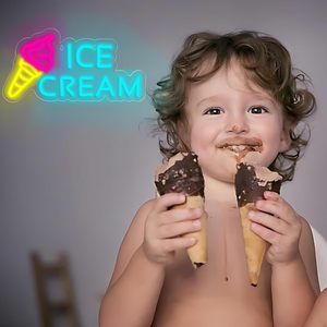 Colorful Ice Cream LED Neon <b>Sign</b> Shop Billboard Indoor Hanging Indicator Ambient Light USB Powered Luminous <b>Sign</b> 5V customized - Product Image 5