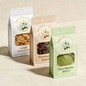 ถุงกระดาษคราฟท์แบบตั้งได้ เป็นมิตรกับสิ่งแวดล้อม ปิดผนึกได้ด้วยซิปล็อค สำหรับบรรจุภัณฑ์กาแฟ ลูกอม และมัทฉะ ป้องกันการซึมผ่านและรักษาความสดใหม่ได้ดี - Product Image 5