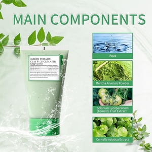 Espuma Exfoliante de <span class=keywords><strong>Arcilla</strong></span> de Tomate <span class=keywords><strong>Verde</strong></span> OEM ODM con Extracto de Té <span class=keywords><strong>Verde</strong></span>, Hidratante, Iluminadora, Blanqueadora, Antiarrugas y de Limpieza Profunda - Product Image 5