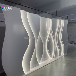 Nouvelle Conception 2026 – Support de Fond de Scène LED de Luxe pour Mariage, en Acrylique Blanc, pour Décoration de Scène et Événements Festifs - Product Image 1