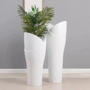 Grands pots à fleurs d'extérieur de style européen, <span class=keywords><strong>design</strong></span> classique, pots à plantes décoratifs en fibre de verre pour les centres commerciaux - Product Image 4