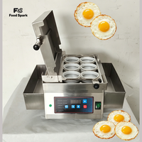 Machine commerciale automatique pour œufs cuits à la vapeur, œufs ronds, galettes de viande et frites, 6 pièces/lot pour burgers