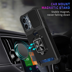 Slide fotocamera Slot per schede Heavy duty anello protettivo custodia per <span class=keywords><strong>iPhone</strong></span> 6 XS Max X XR / 7 8 Plus / <span class=keywords><strong>SE</strong></span> <span class=keywords><strong>2020</strong></span> antiurto <span class=keywords><strong>cover</strong></span> - Product Image 2